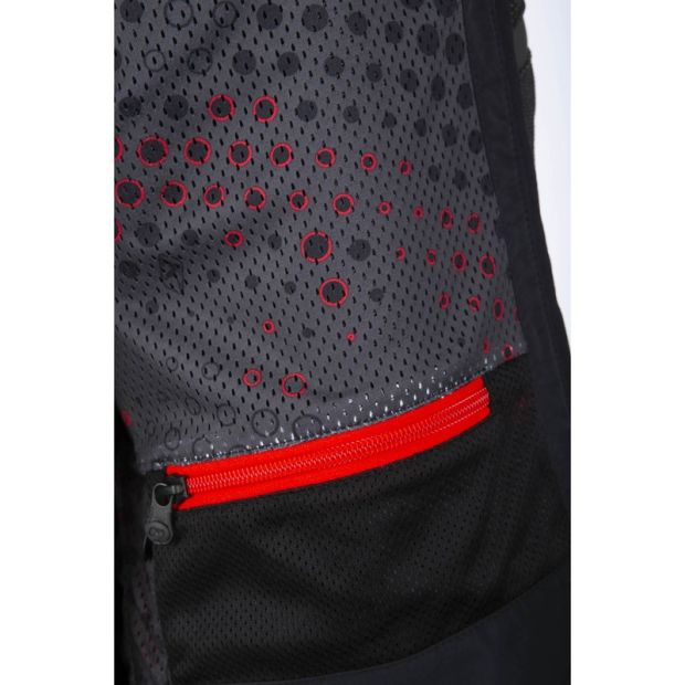 Veste moto adventure Baja S4 - Noir Fiery Rouge