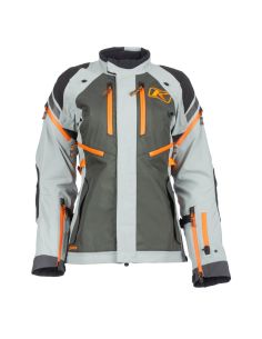 Veste moto adventure femme Klim Artemis - Gris Asphalt Orange