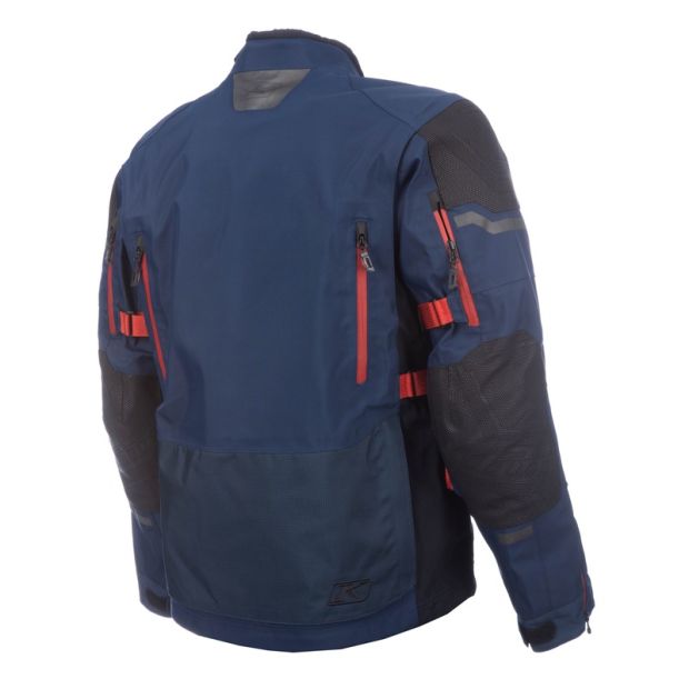 Veste moto adventure Klim Badlands Pro - Bleu Rouge oxide