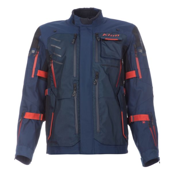 Veste moto adventure Klim Badlands Pro - Bleu Rouge oxide