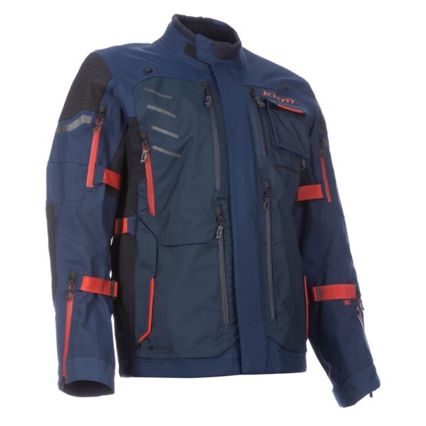 Veste moto adventure Klim Badlands Pro - Bleu Rouge oxide