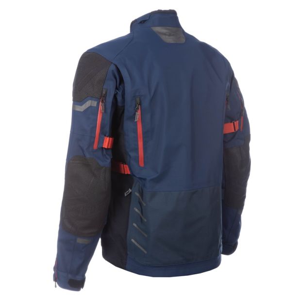 Veste moto adventure Klim Badlands Pro - Bleu Rouge oxide