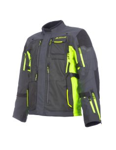 Veste moto adventure Klim Badlands Pro - Gris Asphalt Hi-vis