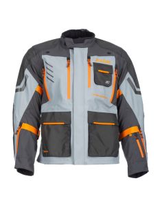 Veste moto adventure Klim Carlsbad - Gris Asphalt Orange