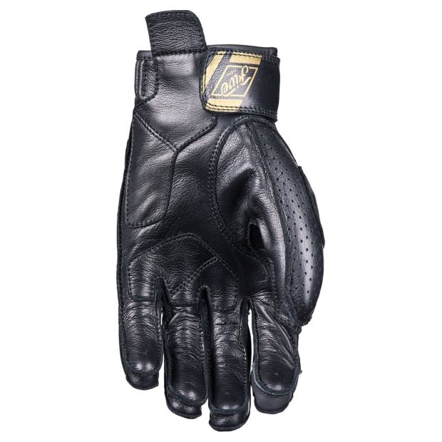 Gants moto vintage Five Texas Evo - Noir Or