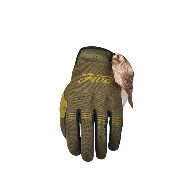 Gants moto femme vintage Five Scrambler Woman - Kaki Beige