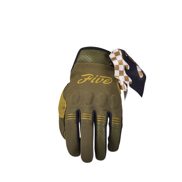Gants moto femme vintage Five Scrambler Woman - Kaki Beige