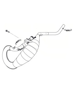 Collecteur d'échappement inox LEOVINCE - APRILIA SX / RX 50 / DERBI SENDA SMX / RACING / X-TREM / LIMITED 2018 - 2020