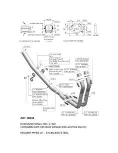 Collecteur d'échappement inox LEOVINCE - KAWASAKI Z 400 / NINJA 400 2018 - 2023