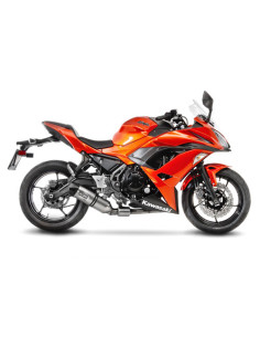 Ligne d'échappement complète LEOVINCE SBK LV ONE EVO inox / carbone - KAWASAKI 650 NINJA - 650 Z 2017 - 2020