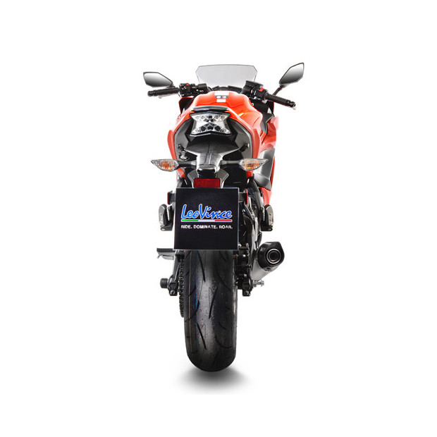 Ligne d'échappement complète LEOVINCE SBK LV ONE EVO inox / carbone - KAWASAKI 650 NINJA - 650 Z 2017 - 2020