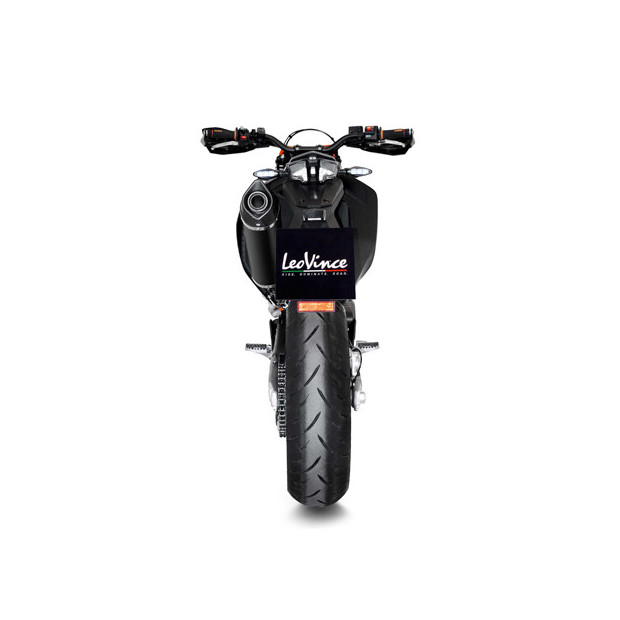 Ligne d'échappement complète LEOVINCE SBK NERO en inox / carbone - GAS GAS 700 SM 2022-2024 / KTM 690 SMC - ENDURO 2019-2024