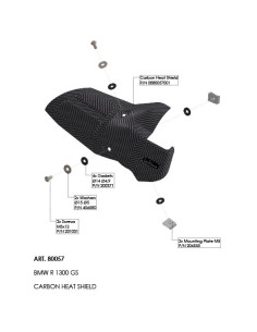 Pare-chaleur en fibre de carbone LEOVINCE - BMW R 1300 GS 2023 - 2025 / R 1300 GS ADVENTURE 2024 - 2025
