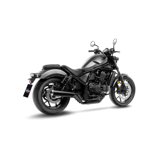 Silencieux LEOVINCE CLASSIC RACER noir inox - HONDA 1100 CMX REBEL 2021 - 2024