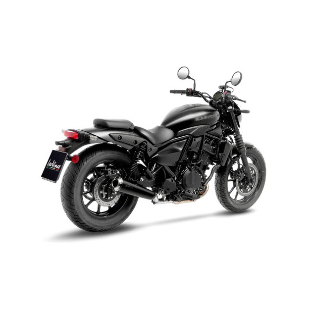 Silencieux LEOVINCE CLASSIC RACER noir inox - KAWASAKI 500 ELIMINATOR / SE 2024 - 2025
