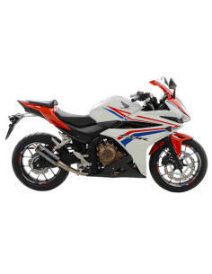 Silencieux LEOVINCE GP CORSA BLACK EDITION en inox - HONDA 500 CB F 2016 - 2018 / 500 CBR R 2016 - 2018 2