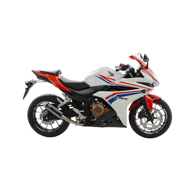 Silencieux LEOVINCE GP CORSA BLACK EDITION en inox - HONDA 500 CB F 2016 - 2018 / 500 CBR R 2016 - 2018