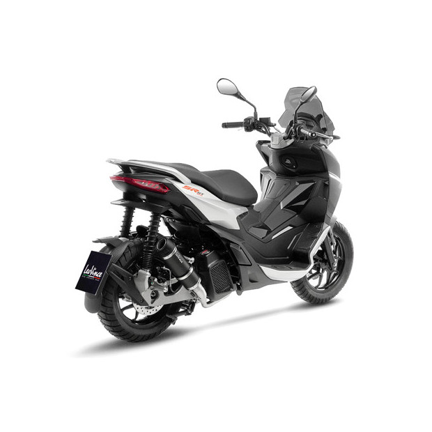 Silencieux LEOVINCE GP CORSA EVO en carbone - technopolymère - APRILIA 125 SR GT / SPORT - 200 SR GT / SPORT 2022-2024