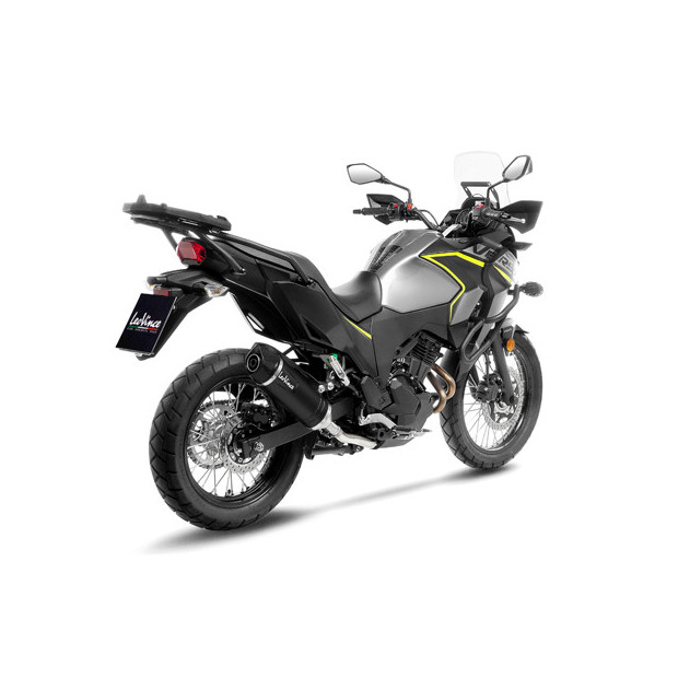 Silencieux LEOVINCE LV ONE EVO noir inox / carbone - KAWASAKI 300 VERSYS-X 300 / ADVENTURE 2017 - 2022