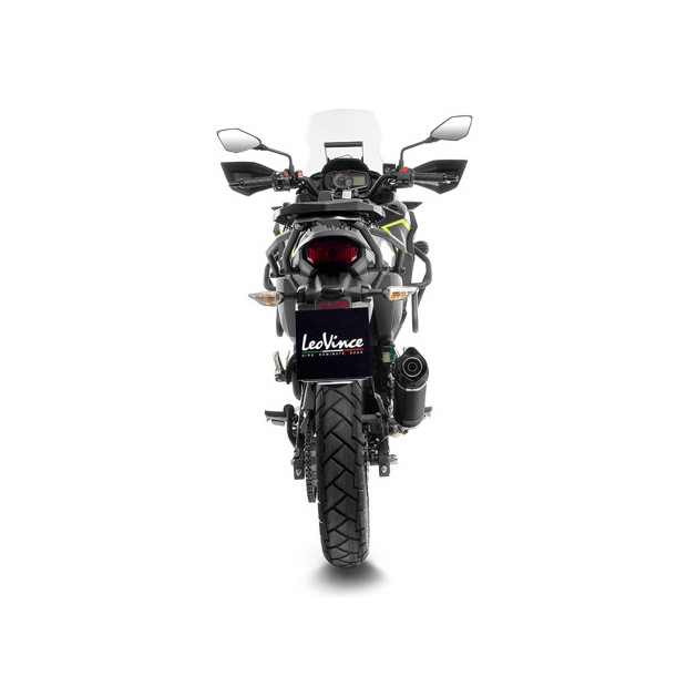 Silencieux LEOVINCE LV ONE EVO noir inox / carbone - KAWASAKI 300 VERSYS-X 300 / ADVENTURE 2017 - 2022