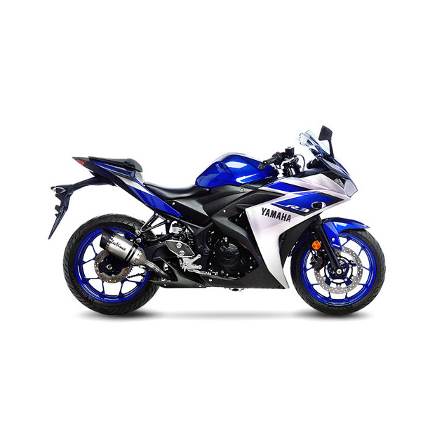 Silencieux LEOVINCE LV PRO en inox / carbone - YAMAHA 250 YZF-R25 2014 - 2018 / 300 MT-03 2016 - 2017 / 300 YZF R3 2015 - 2017