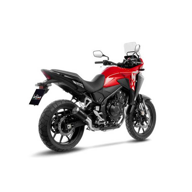 Silencieux LEOVINCE LV-10 BLACK EDITION en inox - HONDA 500 CB HORNET / 500 NX 2024 - 2025 / 500 CB F / CB X / CB R 2019 - 2023