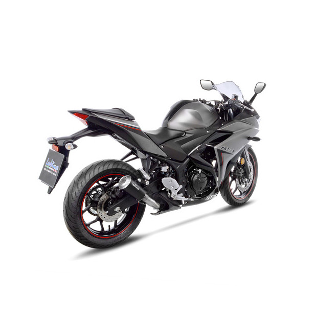 Silencieux LEOVINCE LV-10 BLACK EDITION inox -YAMAHA 250 YZF-R25 2014 - 2018 / 300 MT-03 2016 - 2020 / 300 YZF-R3 2015 - 2020