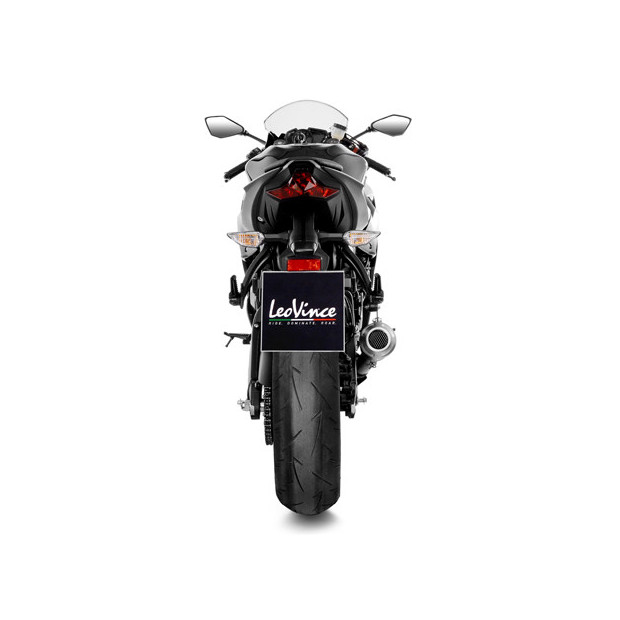 Silencieux LEOVINCE LV-10 noir inox - KAWASAKI 600 ZX-6R NINJA 2009-2016 / 636 ZX-6R NINJA 2013-2016 + 2019-2020 + 2024-2025