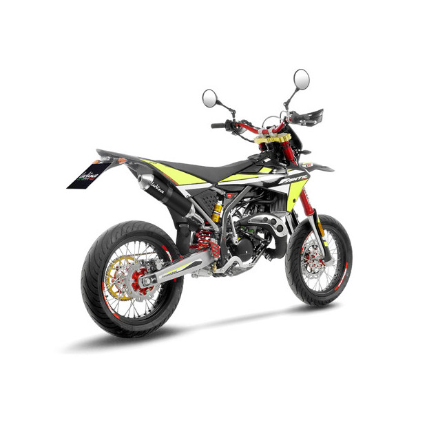 Silencieux LEOVINCE X-FIGHT noir en inox - FANTIC 50 XE - XM COMPETITION / PERFORMANCE