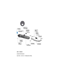 Silencieux LV-X EVO LEOVINCE - SUZUKI DR 650 1996 - 2015 2