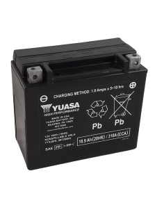 Batterie YUASA YTX20HL-FA 12V 18Ah AGM - Prête à l'emploi sans entretien