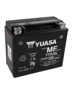 Batterie YUASA YTX20L-FA 12V 18Ah AGM - Prête à l'emploi sans entretien