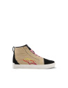 Baskets moto Alpinestars Ride-63 Canvas - Beige Noir Blanc