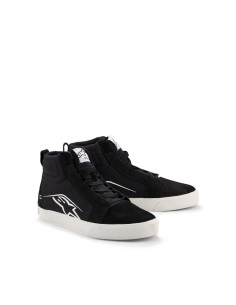 Baskets moto Alpinestars Ride-63 Canvas - Noir Blanc