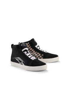 Baskets moto Alpinestars Ride-63 Canvas - Noir Gris Damier