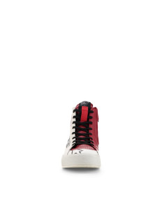 Baskets moto femme Alpinestars Stella Stated Flair - Blanc Rouge Rio 2
