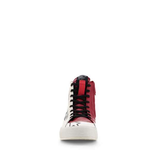 Baskets moto femme Alpinestars Stella Stated Flair - Blanc Rouge Rio