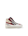 Baskets moto femme Alpinestars Stella Stated Flair - Blanc Rouge Rio
