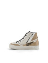 Baskets moto femme Alpinestars Stella Stated Flair - Gris Blanc