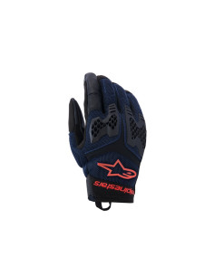 Gants aventure Alpinestars Manti Air - Bleu Rouge Fluo Asphalte