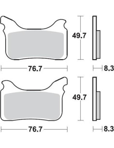 Plaquettes de frein BRAKING modèle 931CM55