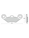 Plaquettes de frein BREMBO 07104XS métal fritté scooter