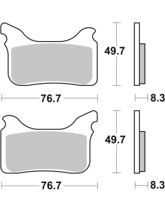 Plaquettes de frein avant BREMBO 07GR75SA métal fritté route