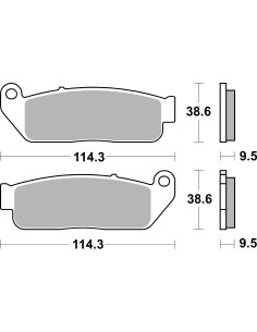 Plaquettes de frein avant BREMBO 07GR80SA métal fritté route