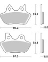 Plaquettes de frein arrière BREMBO 07HD16SP métal fritté route