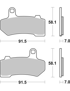 Plaquettes de frein arrière BREMBO 07HD17SP métal fritté route