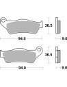 Plaquettes de frein avant BREMBO 07HD21SA métal fritté route