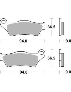 Plaquettes de frein arrière BREMBO 07HD21SP métal fritté route