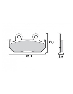 Plaquettes de frein avant BREMBO 07HO21SR métal fritté route