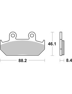 Plaquettes de frein arrière BREMBO 07HO23SP métal fritté route